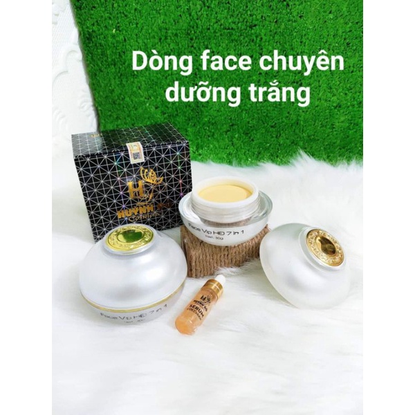 KEM FACE DƯỠNG TRẮNG DA  GIẢM NÁM TÀN NHANG VIP 7IN1 TẶNG 1 SERUM HUỲNH ĐỖ