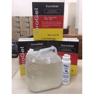 Gel siêu âm euro màu trắng - Gel lạnh triệt lông - Gel Euro can 5L