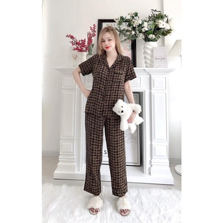 Pyjama Đồ Bộ Mặc Nhà Set Lụa Mango Cao Cấp Cộc Dài Freesize 40-60kg