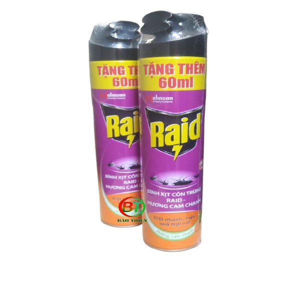 Bình xịt côn trùng Raid Hương cam chanh Johnson 660ml