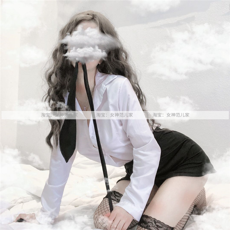 Bộ đồ ngủ LEOSOXS hoá trang thư ký kiểu dáng quyến rũ dành cho nữ