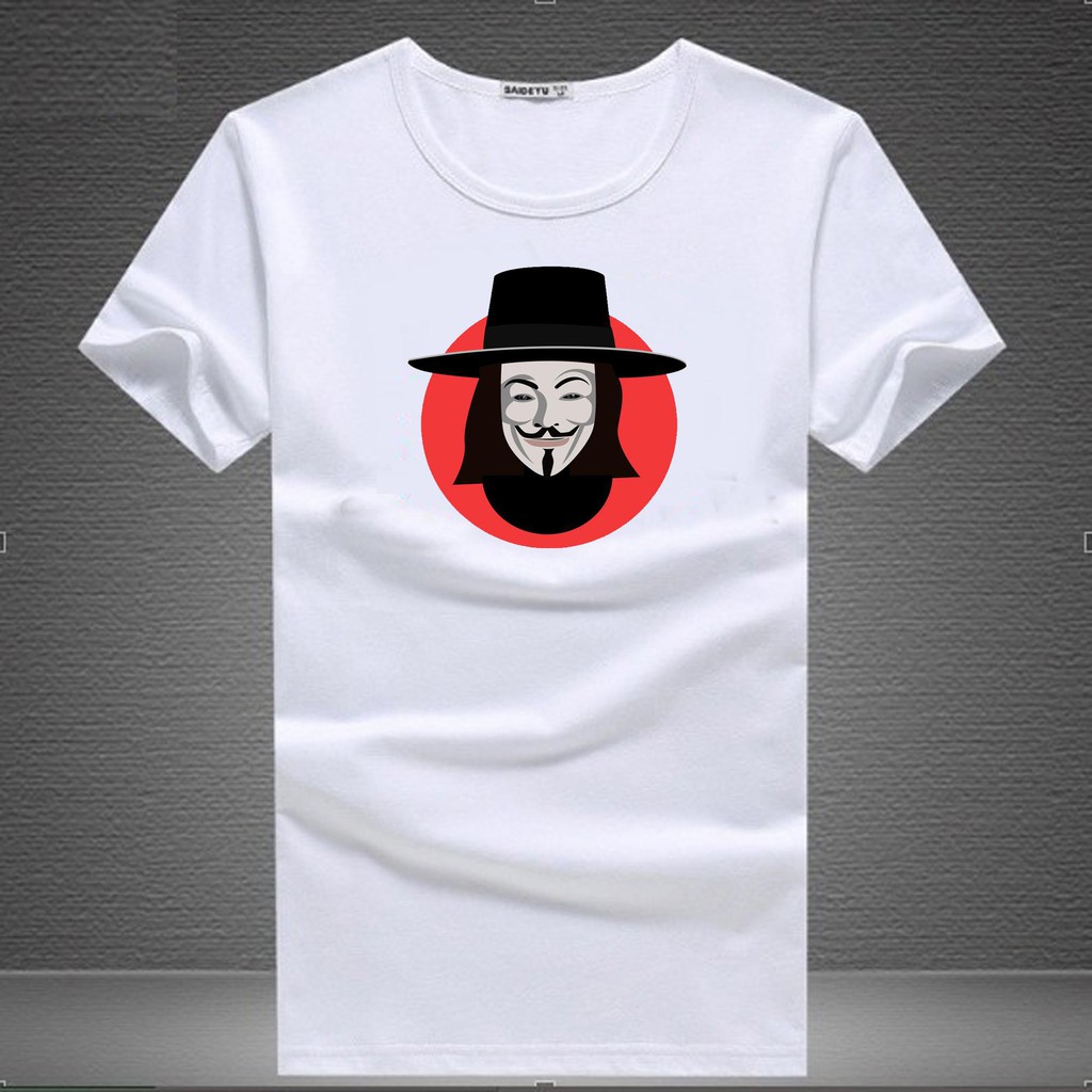 Áo thun Anonymous hacker mtt68 ( Trắng )