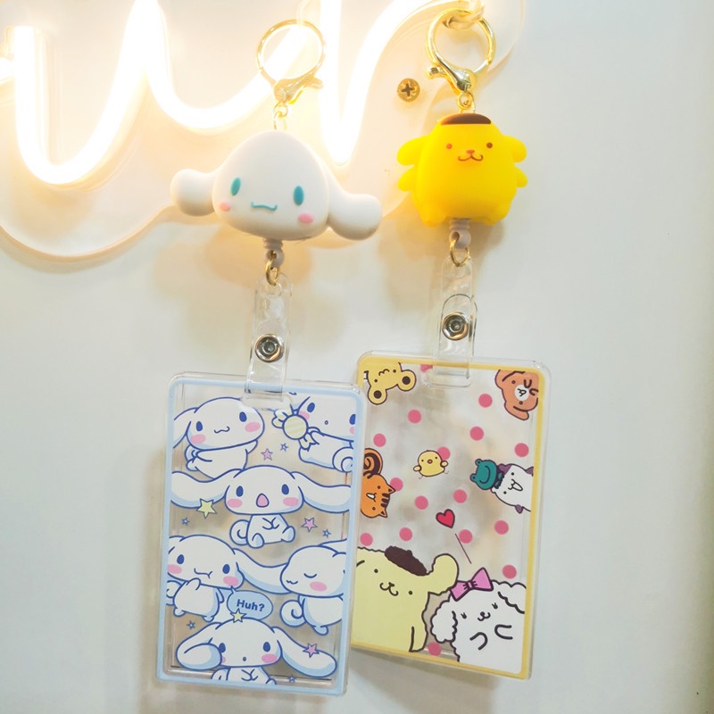 Ví Đựng Thẻ Trong Suốt Họa Tiết Hoạt Hình Sanrio Sáng Tạo
