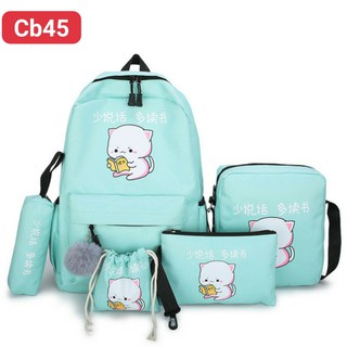 COMBO 4 MÓN MÈO ĐỌC SÁCH CHĂM CHỈ CB45