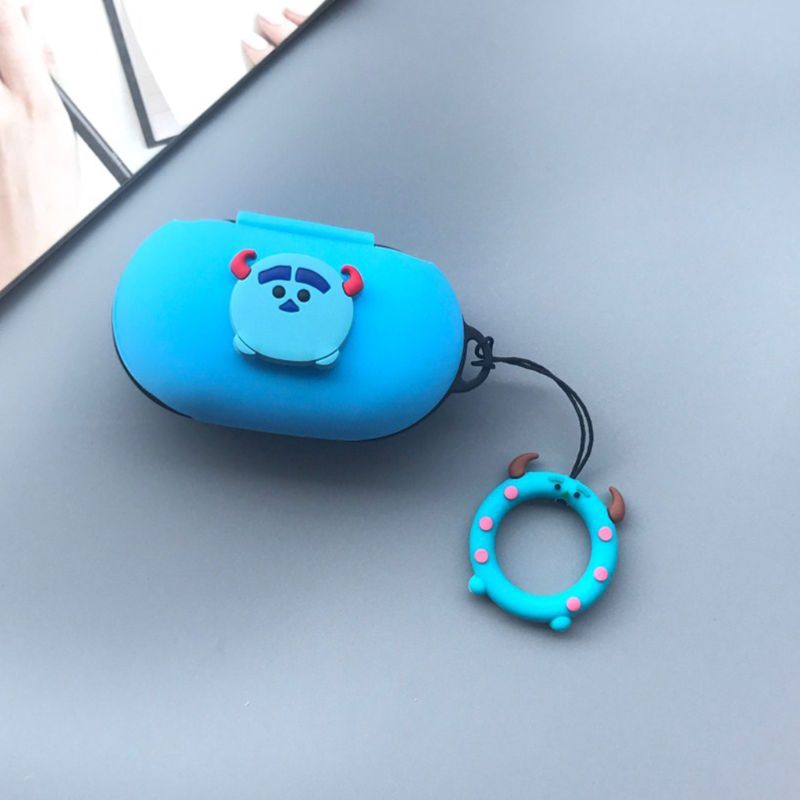 Vỏ bọc bảo vệ hộp sạc tai nghe bằng silicon xinh xắn + dây đeo cho Samsung Galaxy Buds
