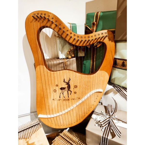 [Lyre 16 dây Molin] Đàn hạc cầm tay LYRE HARP MOLIN-IM012 đày đủ phụ kiện 16 DÂY Âm vang phím chuẩn