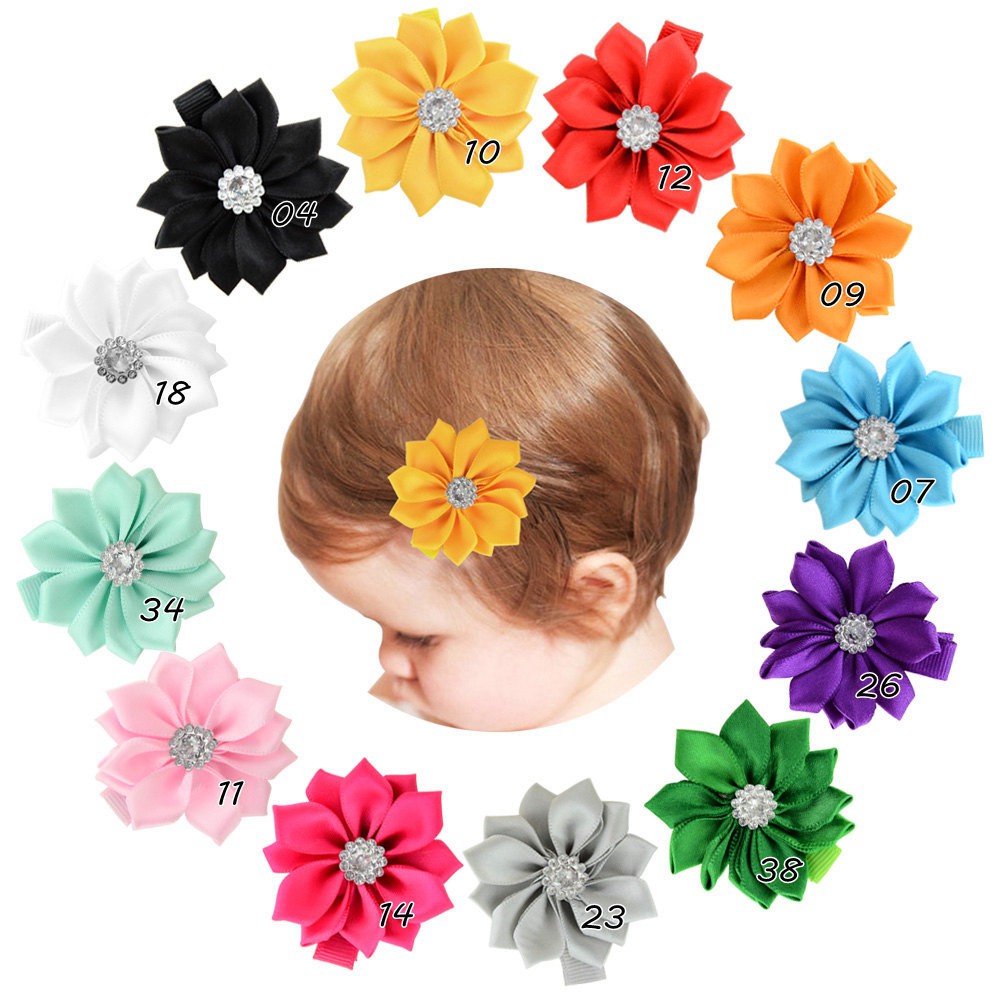 KIDSBOWS Set 5 / 10 Kẹp Tóc Hoa Nhiều Màu Dễ Thương Cho Bé Gái