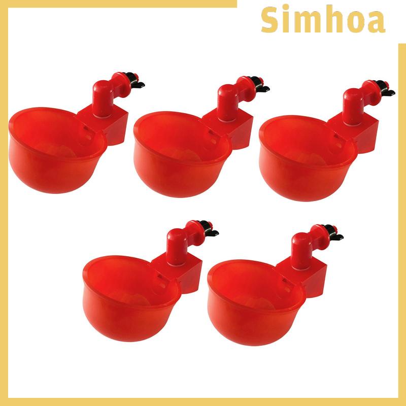 Bộ 5 Cốc Uống Nước Tự Động Bằng Nhựa Cho Gà Tiện Dụng