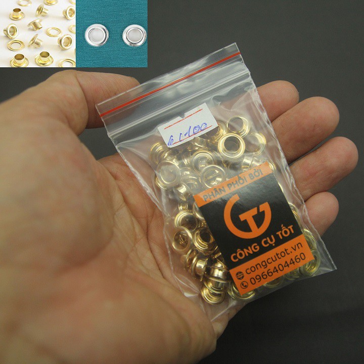 Khoen ore vàng 6mm túi 100 cặp