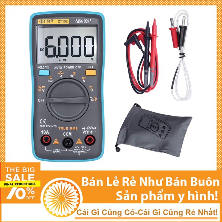 Đồng Hồ Đo Điện Vạn Năng ZT102 Kỹ Thuật Số Chuyên Dụng