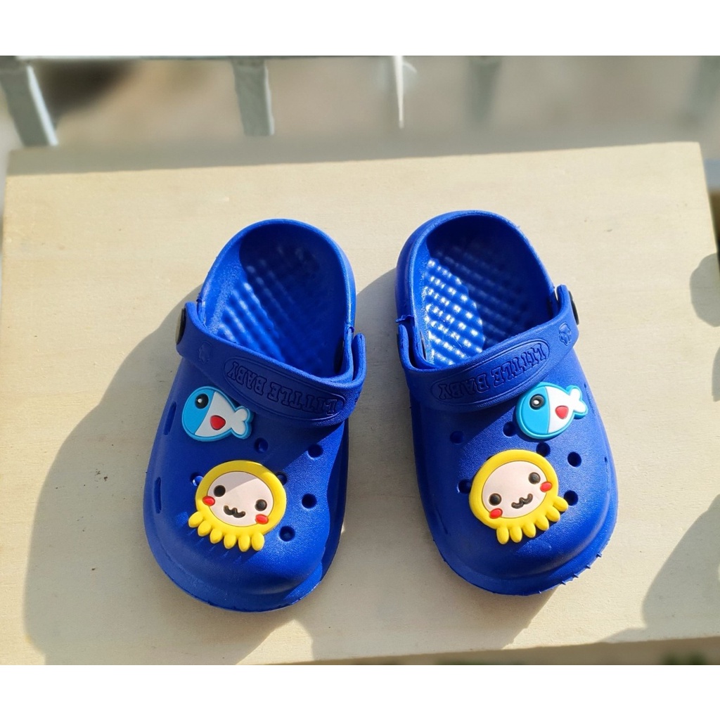 Giày sục tặng kèm sticker cho bé trai bé gái siêm mềm em chân bé hình bạch tuột baby
