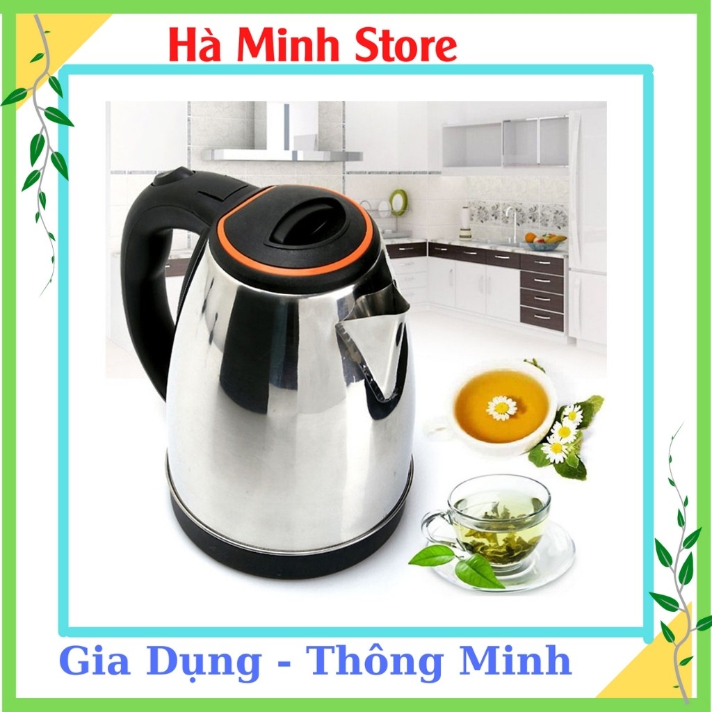 [Giá Sập Sàn]  Ấm Đun Nước Siêu Tốc Tiện Dụng, Dung Tích 1,8L, Inox Chống Gỉ Sét - Ấm Tự Động Ngắt Khi Nước Sôi