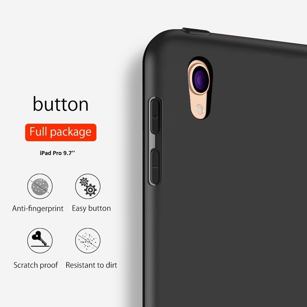 Bao da kiêm ốp lưng cho iPad Pro 9.7'' (Đen) Mẫu 3 | BigBuy360 - bigbuy360.vn