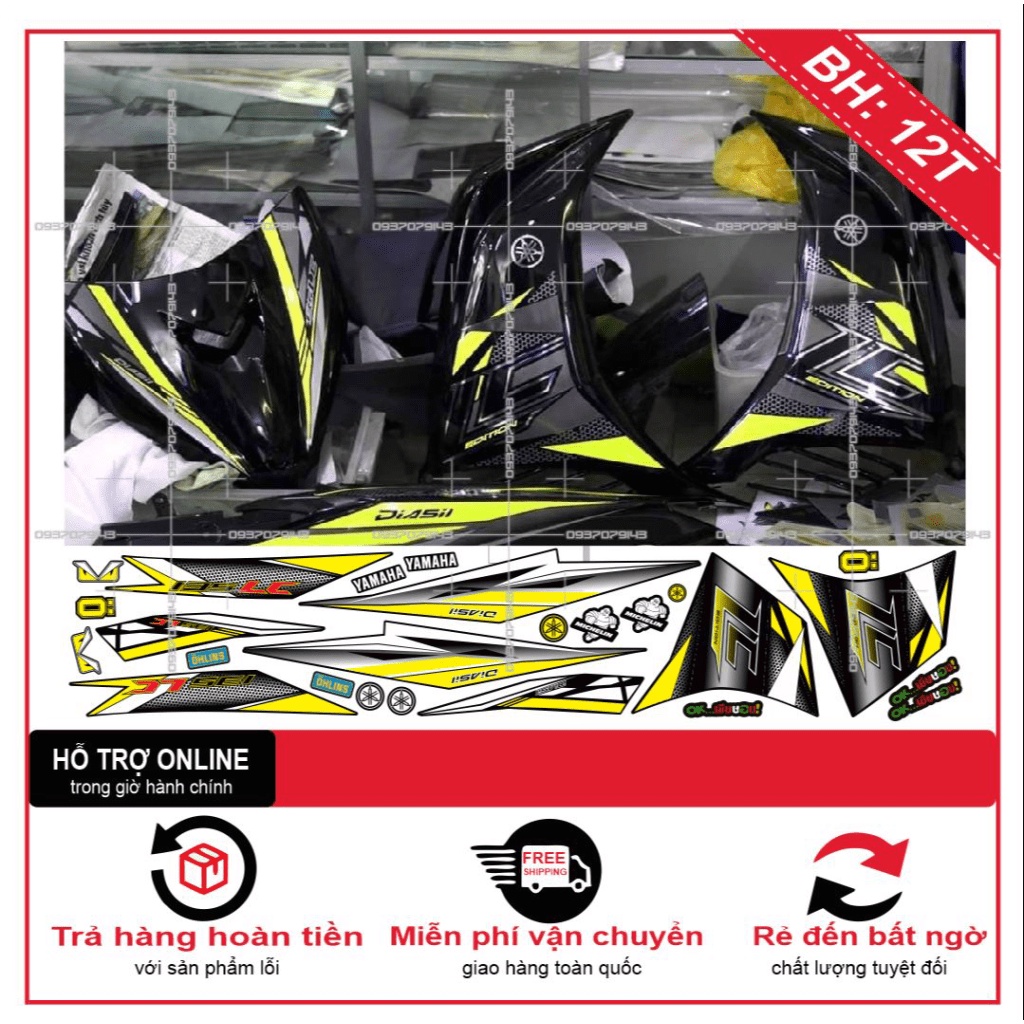 TEM RỜI EX 2011 LC TỔ ONG VÀN ĐEN -- SHIN DECAL 2