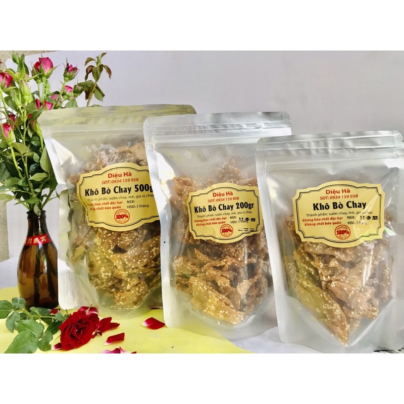KHÔ BÒ CHAY 👉nhà làm 500gr
