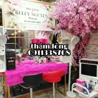Thảm lông trải bàn makeup
