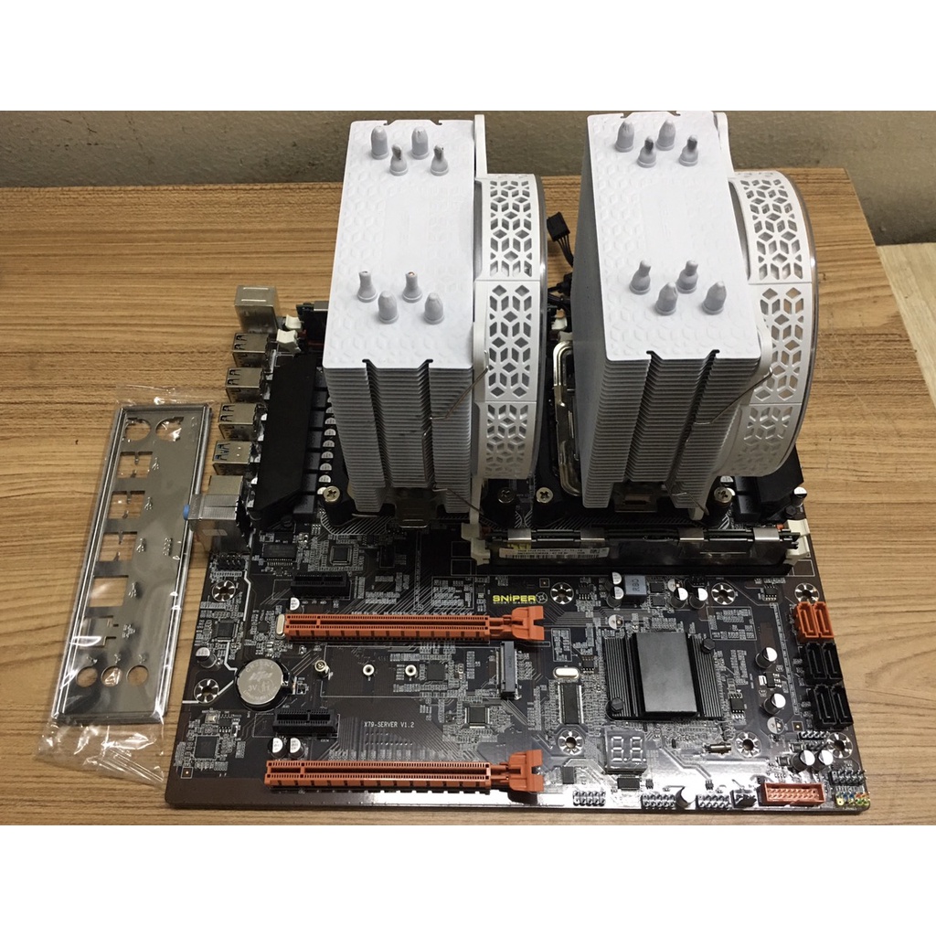 Combo Main X79 X99 Dual Sniper + 2 CPU 2689 2670 2696 v2, 2676 v3, 2680 v4 + Ram 32gb ECC RG kèm 2 tản - giá thợ