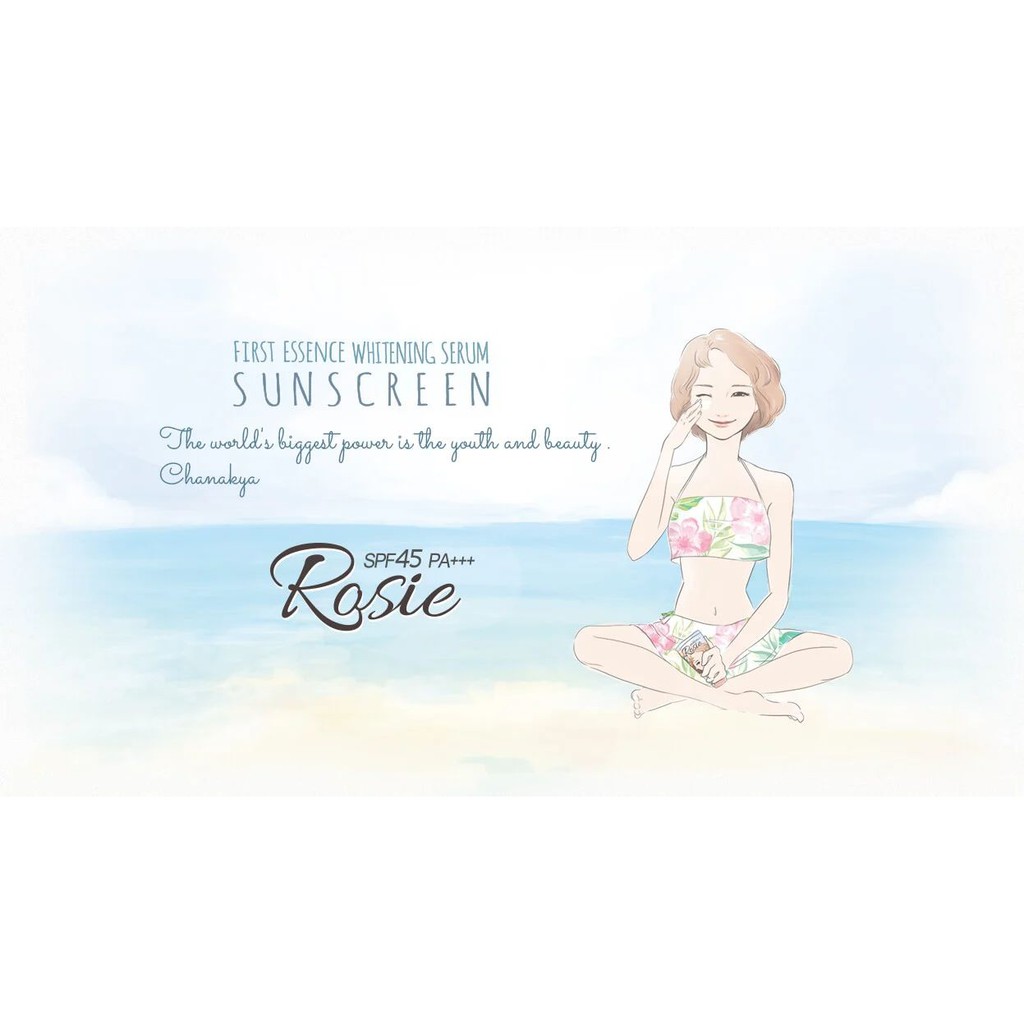 Kem Chống Nắng SeoulRose Rosie First Essence Whitening Serum Sunscreen SPF 45/PA+++ - 45g