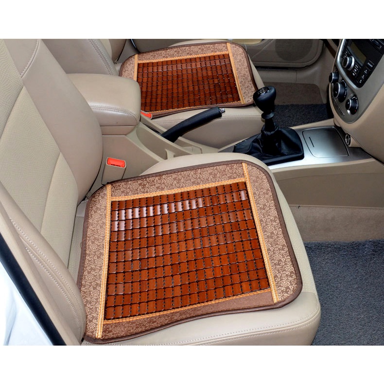 Tấm Lót ghế văn phòng và ghế ô tô hạt trúc cao cấp vuông 45x45 cm