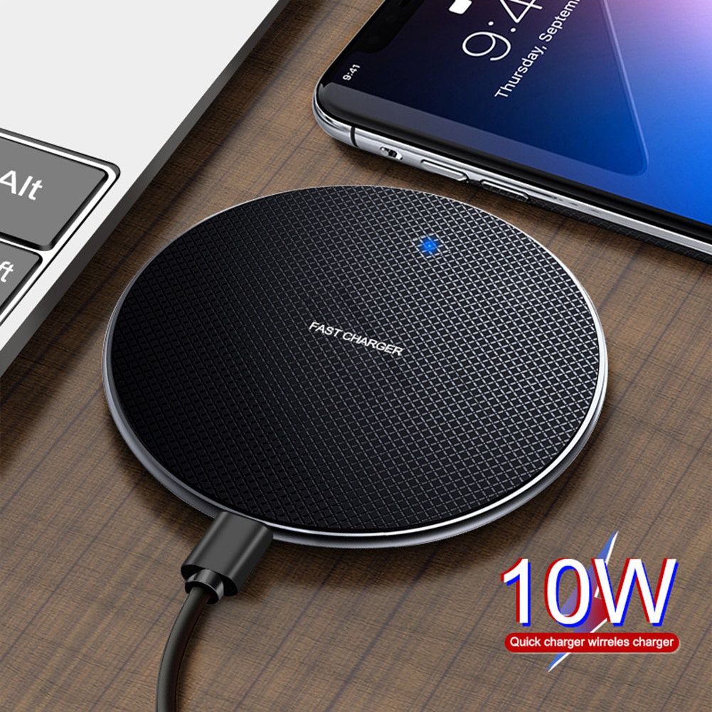 Đế Sạc Nhanh Không Dây OLAF 10W Hình Tròn Mỏng Cho Điện Thoại iPhone Android