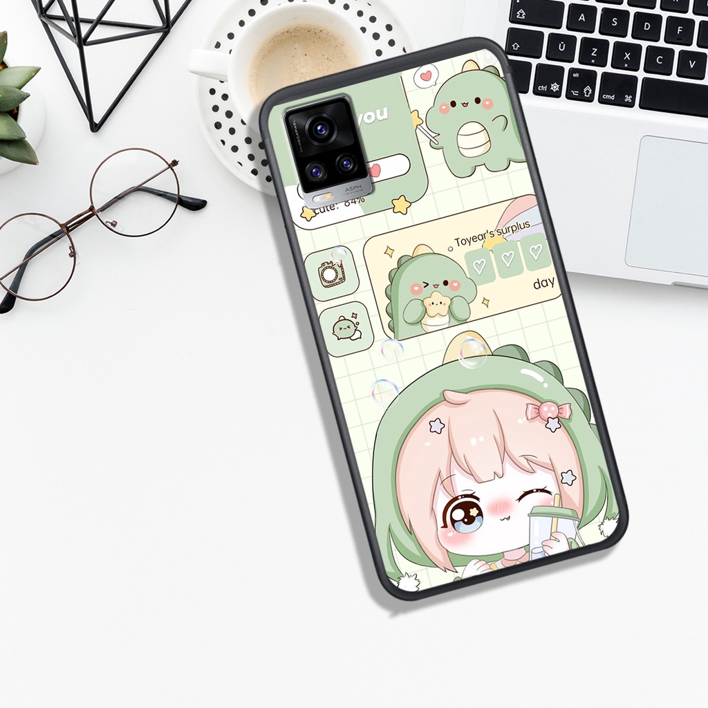 [HOT]ỐP VIVO V15 - V19 - V20 -V21 - V23E , IN HÌNH KHỦNG LONG CHIBI SIÊU DỄ THƯƠNG.