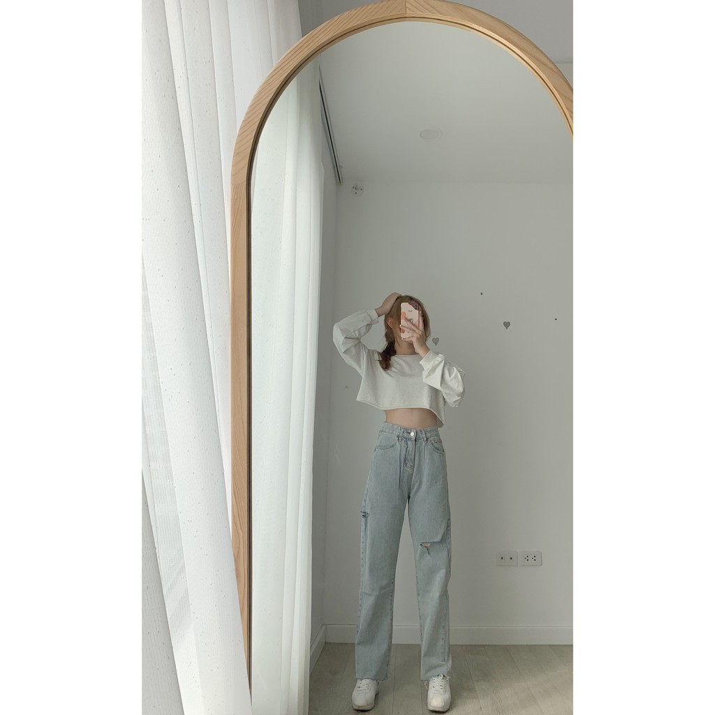 áo dáng ngắn nỉ da cá gấu cắt TKP113 1994closet | BigBuy360 - bigbuy360.vn