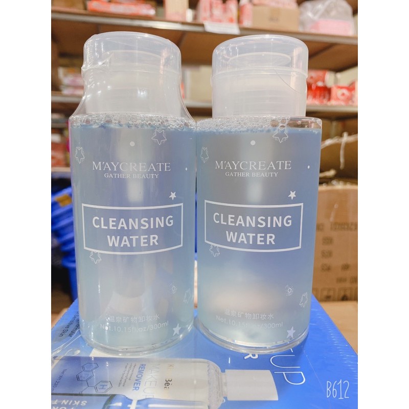 Nước tẩy trang Maycreat 300ml tẩy sạch bụi bẩn bã nhờn Cleansing Water D301