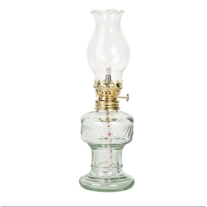 Đèn dầu thủy tinh thờ cúng màu trắng cao 20cm