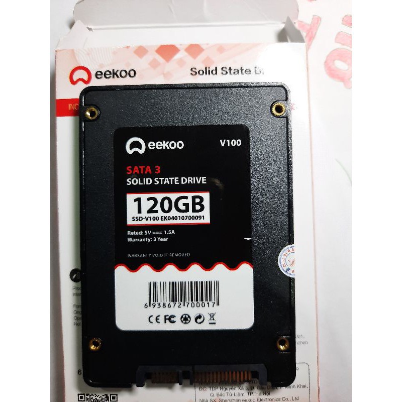 Ổ Cứng Lưu Trữ SSD 120Gb EEKOO V100 6 Gb/s, 2&quot;5 Inch - Công nghệ 3D MLC NAND - Hàng Chính Hãng