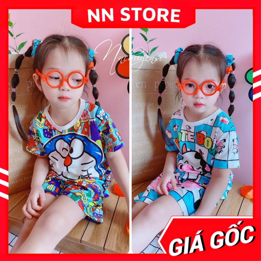 Đồ bộ hoạt hình form rộng đến 70kg vải mềm mịn mát đồ unisex bò sữa doremon gấu brown pikachu báo hồng DBRBD FULL SIZE