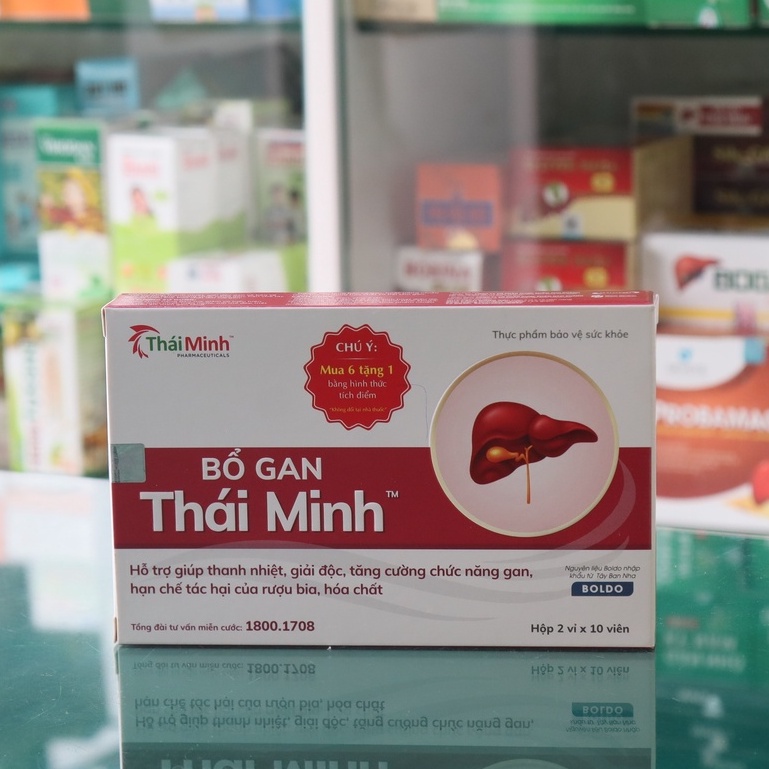 Bổ Gan Thái Minh – Hỗ trợ tăng cường chức năng gan, hạn chế tác hại của rượu bia đối với gan (Hộp 2 vỉ x 10 viên)