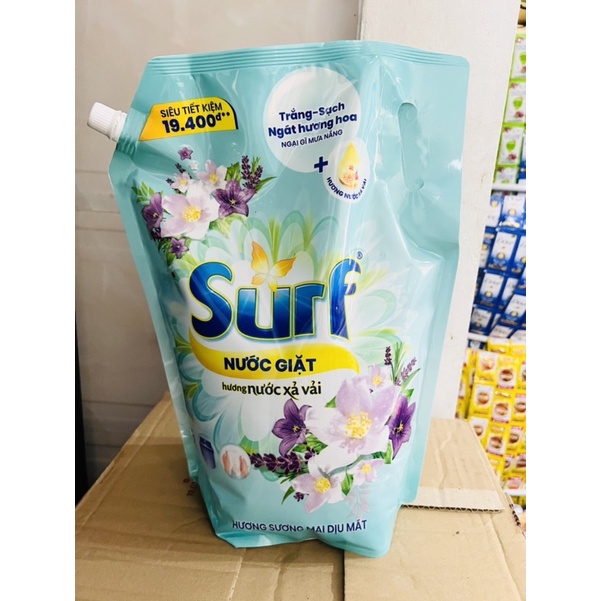 Nước Giặt Surf Túi 3,3Kg Hương Hoa Cỏ/Sương Mai