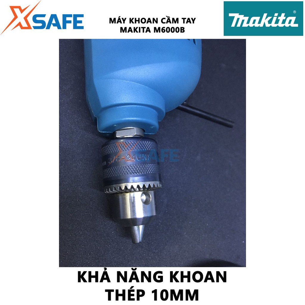 Máy khoan cầm tay MAKITA M6000B Máy khoan điện công suất 450W, tốc độ không tải 3000v/ph, dây dẫn điện 2.0 m - [XSAFE]