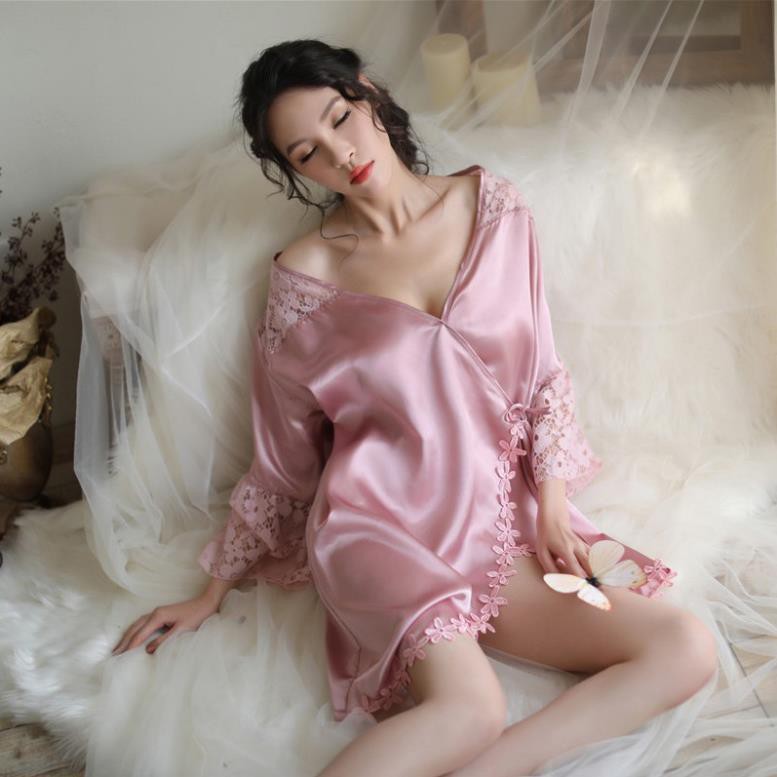 [ Xé Không Rách Nha hii] Áo choàng ngủ gợi cảm chất cao cấp mềm mịn A615-áo choàng ngủ phi lụa | BigBuy360 - bigbuy360.vn