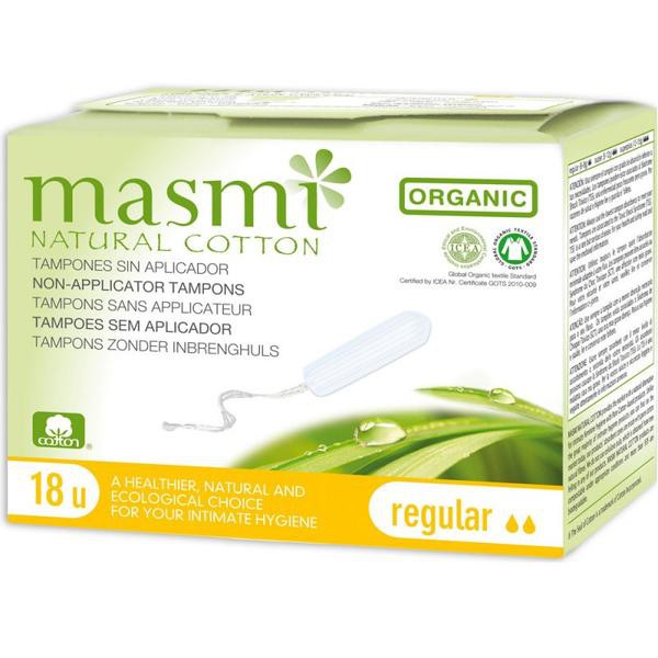 Tampon hữu cơ 2 giọt 18 miếng Masmi ( ko cần )
