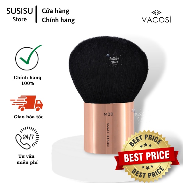 Cọ Phủ Phấn Kabuki Vacosi vàng gold M10 Vacosi