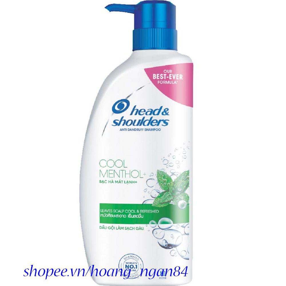 Dầu gội trị gàu Head & Shoulders 850ml Cool Menthol Công thức tinh dầu bạc hà mát, Hana18 cung cấp hàng 100% chính hãng