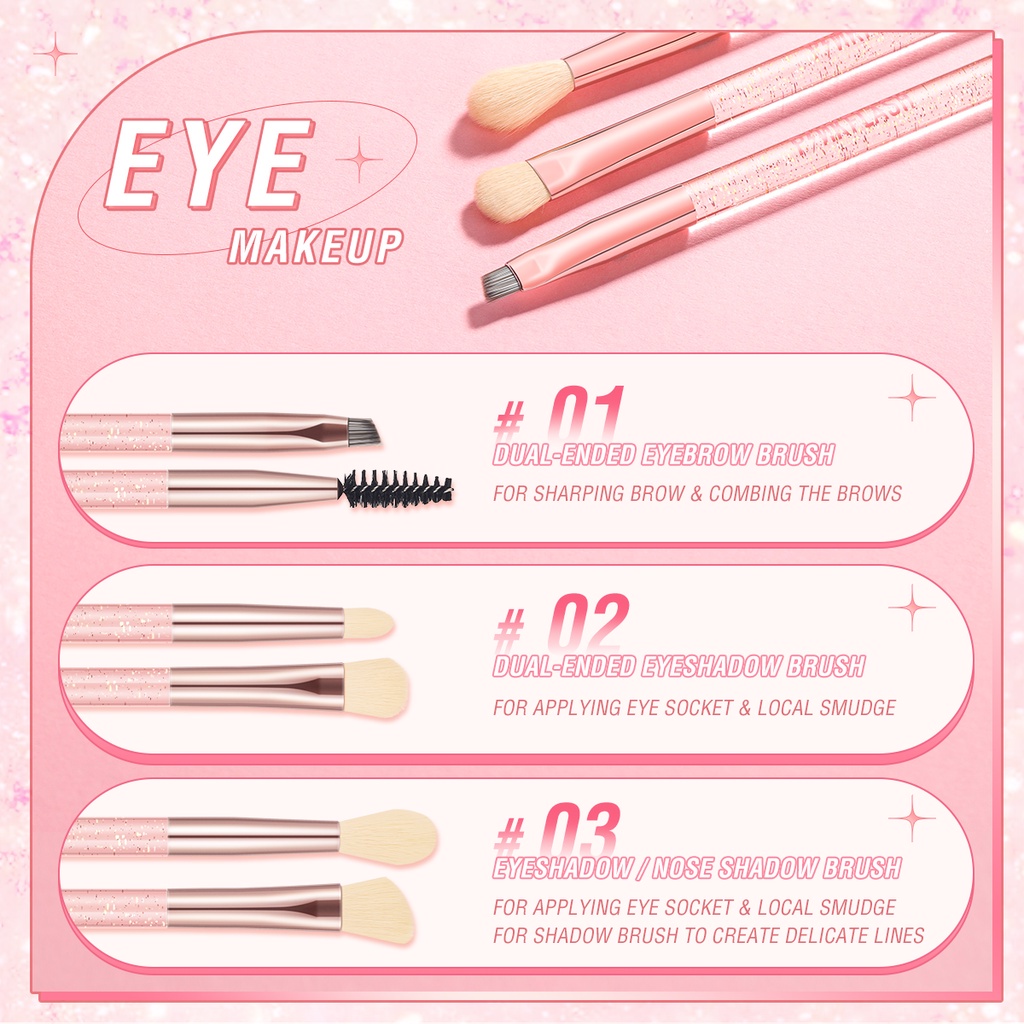 Bộ Cọ Trang Điểm Phấn Nền Tạo Khối Đa Năng Flashmoment