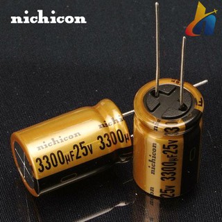 Tụ điện phân âm thanh nguyên bản hoàn toàn mới của âm thanh Nichicon FW 3300Uf / 25V tụ điện