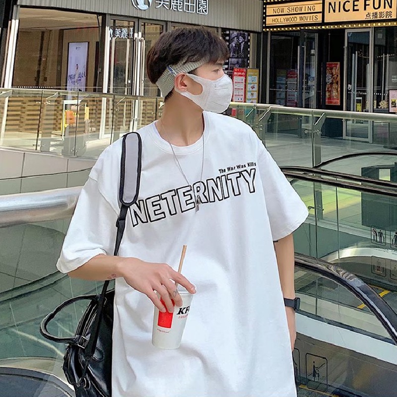 Áo Thun Tay Ngắn Dáng Rộng In Chữ Phong Cách Hip Hop Thời Trang Mùa Hè Cho Nam Và Nữ size M-5XL