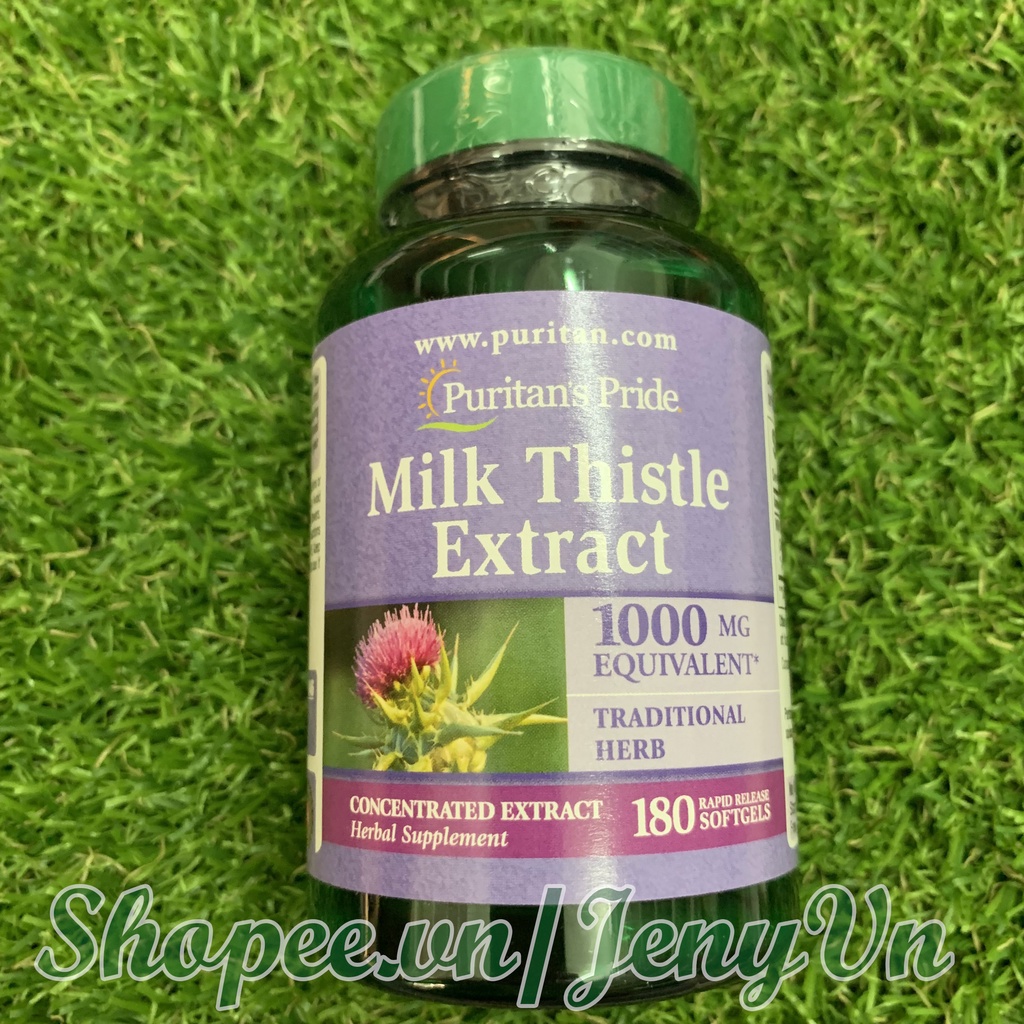 Thải độc gan, bổ gan, làm mát gan Milk Thistle Extract 1000mg Puritan's Pride