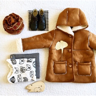 Áo khoác da lộn zara bé 1- 6 tuổi