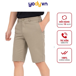 Quần short nam YODY chất liệu kaki ống đứng năng động thời trang QSM5067