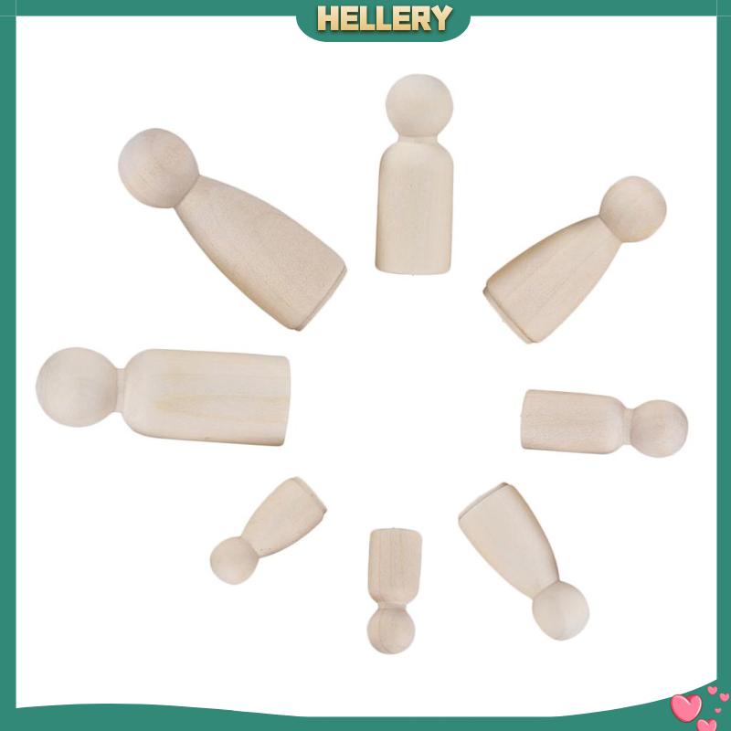 Set 1 Gia Đình 8 Búp Bê Bằng Gỗ Đồ Chơi DIY