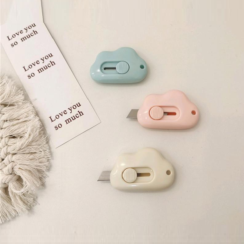 Mini cute cloud utility knife cutter cutting letter envelopes express bottle opener mail knife school office supplies