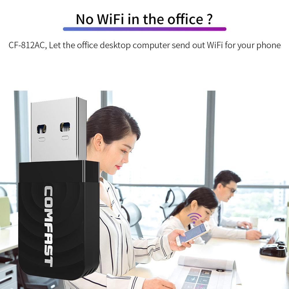 Usb Thu Sóng Wifi Comfast Cf-812Ac 3.0 1300mbps 2.4g & 5.8g 802.11 A/B/N/G/Ac | BigBuy360 - bigbuy360.vn