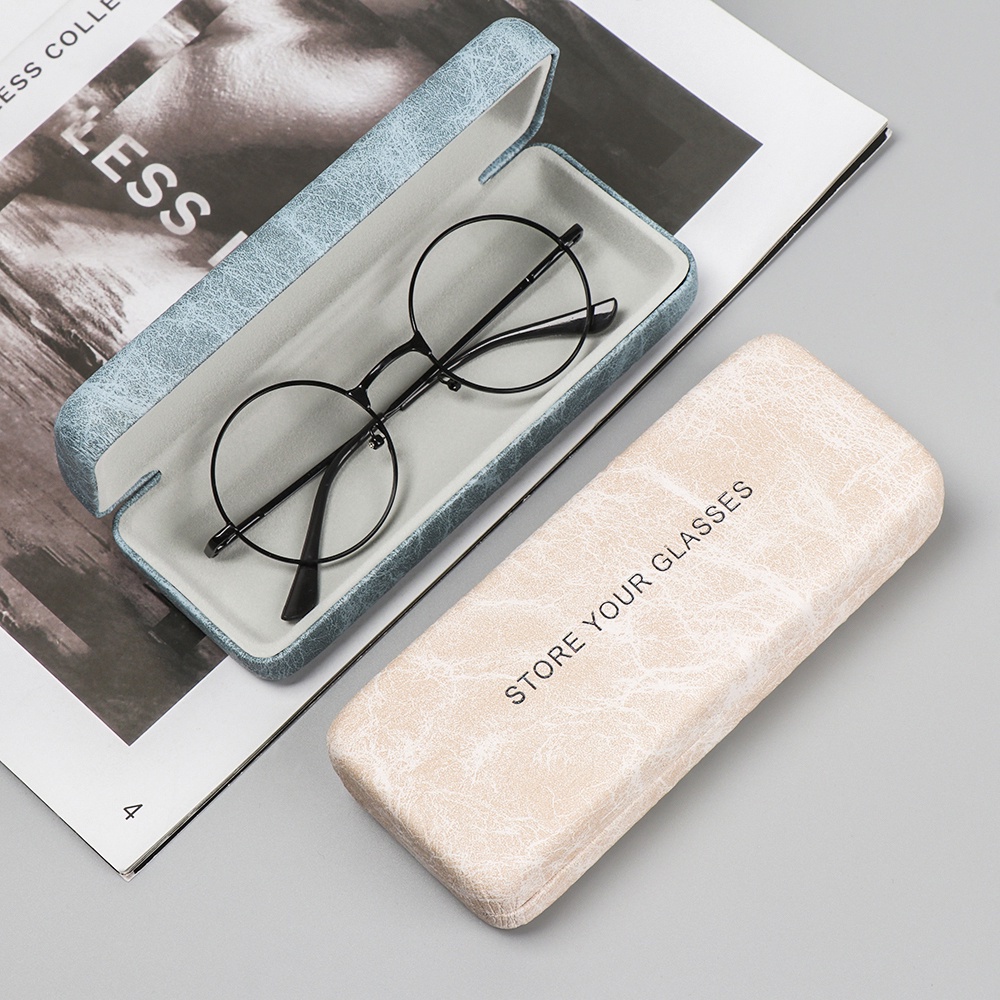 Hộp đựng mắt kính bằng da cứng chống thấm nước nhiều màu thời trang tiện lợi cho nam và nữ