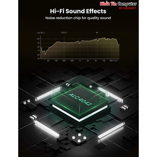 Card sound USB 2.0 to 3.5mm Mic & Loa Ugreen 10330 cao cấp