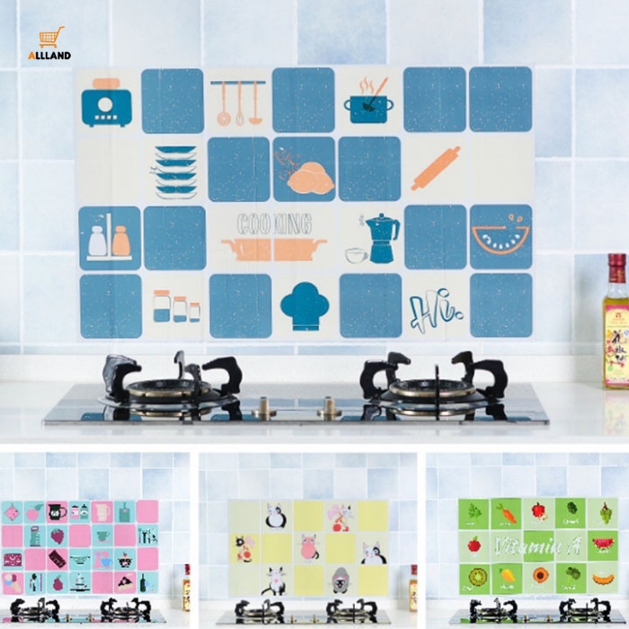 Miếng Dán Tường Nhà Bếp Chống Dầu Mỡ 45x75cm