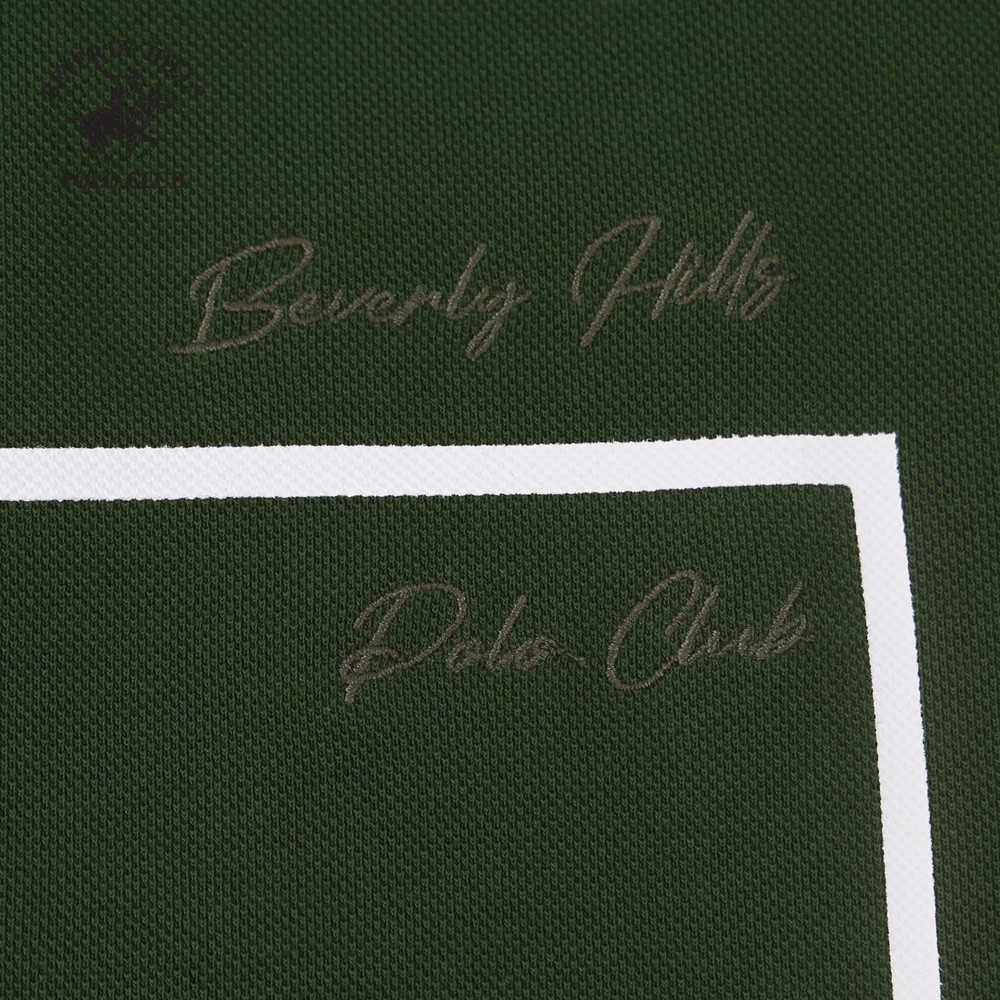 Beverly Hills Polo Club - Áo polo Ngắn tay Nam Regularfit Xanh rêu GM- BHPC PMRSS20TL090